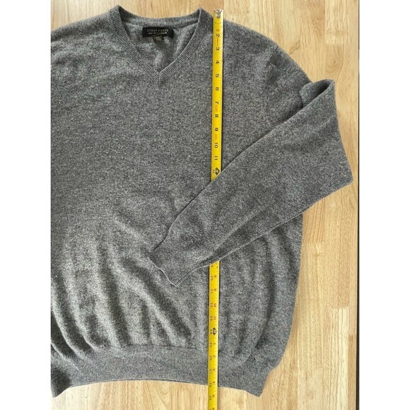 Ethan Pierce 100% 2-Ply Cashmere Dark Gray Sweater Mens XL - Picture 5 of 6